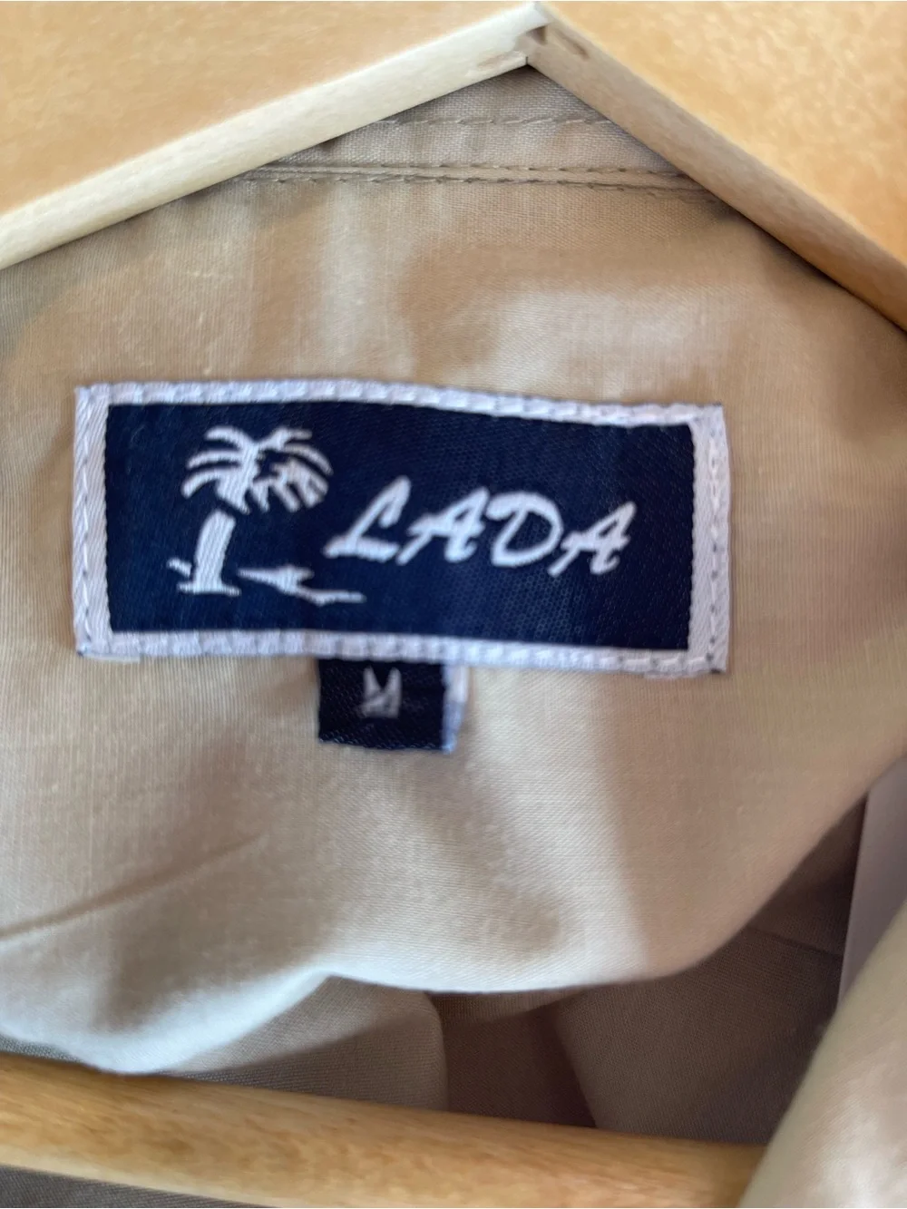 Lada beige short sleeve guayabera shirt Mexican Wedding shirt Cuban Camp